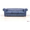 VAMA Divani Divano Chesterfield 3 posti blu