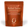 WholyMe - Sali da bagno in rilievo per recupero muscolare e articolare, sali Epsom con canapa, arnica, eucalipto e franchincenso, 1 kg, perfetti per rilassarsi dopo l'allenamento.