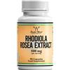 Double Wood Supplements Double Wood Rodiola Rosea | 90 Capsules - 500mg Rodiola Rosea per Dose | Integratore Rosea Elevata Concentrazione | Non-OGM, Senza Glutine | Prodotto nel Regno Unito