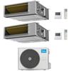 Midea Climatizzatore Canalizzato Dual Split serie A7 MTJ 9+12 con M2OE-18HFN8-Q Inverter R 32 Wi-Fi Classe A++ ,