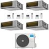 Midea Climatizzatore Canalizzato Quadri Split serie A7 MTJ 9+9+9+12 con M4O-36FN8-Q Inverter R 32 Wi-Fi Optional Classe A++ ,