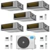 Midea Climatizzatore Canalizzato Penta Split serie A7 MTJ 9+9+9+9+9 con M5OE-42HFN8-Q Inverter R 32 Wi-Fi Classe A++ ,