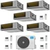 Midea Climatizzatore Canalizzato Penta Split serie A7 MTJ 9+9+9+12+18 con M5OE-42HFN8-Q Inverter R 32 Wi-Fi Optional Classe A++ ,