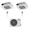 Midea Climatizzatore a Cassetta 4 Vie Dual Split MCA4U 9+12 con M3OG-21HFN8-Q Inverter R 32 Wi-Fi Optional Classe A++ ,
