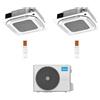 Midea Climatizzatore a Cassetta 4 Vie Dual Split MCA4U 18+18 con M5OE-42HFN8-Q Inverter R 32 Wi-Fi Optional Classe A++ ,