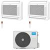 Midea Climatizzatore Console Dual Split MFA2U 9+18 con M3OA-27HFN8-Q Inverter R 32 Wi-Fi Optional Classe A++ ,