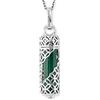 Engelsrufer - Catena per Collana Argento Sterling Altra Forma Malachite Donna, Argento, Länge: 50 cm - ERN-Heal-ML-M