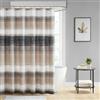 Madison Park Essentials, Tenda da doccia con stampa ad acquerello, per bagno, moderna, lavabile in lavatrice, in tessuto in microfibra, 183 x 183 cm, colore: tortora/nero