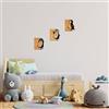 Wallity Accessori decorativi da parete in legno, colore nero e noce, 21-22 x 3 x 25 cm, 50% legno (3 cm) e 50% metallo (1 mm) | Elegante Wall Art for Home Decor