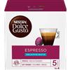 Nescafè 16 Capsule Originali Nescafè Dolce Gusto ESPRESSO DECAFFEINATO - Intensità 5