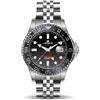 Lorenz Special Edition Gmt 030257BB Orologio GMT da uomo automatico con cinturino in acciaio inox