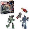 LEGO ǀ Marvel Iron Man e War Machine Contro i Droni Hammer - Giocattolo da Costruire con 2 Minifigure e 2 Action Figure con Shooter - Regalo da Supereroi per Bambini da 7 Anni in su - 76320