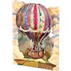 SANTORO Pirouette Biglietto d'auguri pop-up 3D - Hot Air Balloon - per ragazzi, ragazze, compleanno, ringraziamento