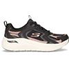 SKECHERS Arch Fit 2.0 Vintage Luxe Sneaker In Tessuto Nero Ororosa - Donna - Nero Ororosa