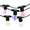 Wisdom Catena di luci lineare 10 metri con 10 lampadine E27 Multicolore IP54 Nera Wisdom
