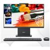 Lenovo IdeaCentre 2024 All-in-One 27, touchscreen FHD 100Hz, AMD Ryzen 5 7535HS, RAM DDR5 da 16 GB, SSD da 1 TB, KB e mouse wireless, base di ricarica wireless, RJ-45, Wi-Fi 6, webcam, W11P, grigio