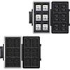JJC 36 Slot Porta scheda SD Scheda di memoria resistente all'acqua Custodia per il trasporto Custodia per 24 schede Micro SD + 12 SD SDHC SDXC