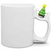 Tazze natalizie economiche in ceramica Tree da 330 ml personalizzate o neutre