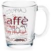 H&H Set composto da 6 mug realizzate in vetro decorato 310 cc