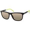 Timberland TBA9269 Occhiali da Sole Uomo, Occhiali da Sole Casual in Metallo Leggero, Forma Lente Quadrata, Lenti Polarizzate Fumo, Nero Lucido