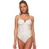 Trendyol Costume da Bagno a V con Motivo Floreale Intero, Multicolore, 40 Donna