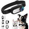 Bewinner Collare per fotocamera per gatti, grandangolo 120°, telecamera sportiva per animali domestici con schermo LCD da 0,96 pollici, HD 1080P, multifunzione per animali domestici, per registrazioni