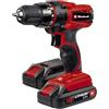 Einhell TC-CD 18-2 Li (2x1,5 Ah) Trapano avvitatore a batteria (2 x 18 V, 1,5 Ah, Li-Ion, tempo ricarica 3-5 h, 2 velocità, vel. 1 giri min. 0-350, vel. 2 giri min. 0-1250, torsione 38 Nm, mandrino 10mm, incl. 2 batteria 1,5 Ah, caricabatterie e …
