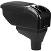 ZENVI Braccioli Compatible with Toyota Aygo X Braccioli 2022-2024 Console Centrale Organizer Immagazzinaggio Scatola Utilizzabile Per Autisti Supporto Gomito Doppio Spazio Archiviazione(Stile Nero)