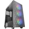 Mars Gaming MC-MAG, Case Gaming ATX, Pannello Laterale Completo Vetro Temperato, Doppia Griglia Magnetica Antipolvere Anteriore + Superiore, 3x Ventole FRGB 120mm, Raffreddamento Liquido 360mm, Nero