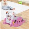 Cavallo a dondolo 3 in 1 per bambini, scivolo, dondolo, arrampicata, parco