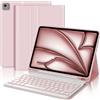 JADEMALL Tastiera per iPad Air 11 M2/M3 2024/2025, Italiano QWERTY Tastiera Retroilluminata Bluetooth Rimovibile Custodia con Supporto Pencil per iPad Air 11 Pollici M2/M3, Rosa