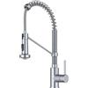 Kraus KPF-1610SSMB Bolden Single Handle Commercial Kitchen Faucet with Dual Function Pull-Down Sprayhead, Stainless Steel/Matte Black
