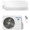 Panasonic Condizionatore Panasonic Serie TZ dual split 7000+12000 BTU inverter A+++ wifi unità esterna 5 kW