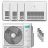 Hisense Condizionatore Hisense Console AKT quadri split 9000+9000+9000+18000 BTU inverter A++ unità esterna 10 kW 5AMW105U4RQC/AKT26UR4RSK8_3/AKT52UR4RK4_1