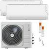 Clivet Condizionatore Clivet Cristallo 2 dual split 18000+18000 BTU inverter A wifi unità esterna 12.3 kW