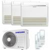 Samsung Condizionatore Samsung console trial split 9000+9000+9000 BTU inverter A+++ unità esterna 5,2 kW AJ052TXJ3KG/EU-AJ026TNJDKG/EU-3