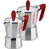 Pedrini w1273 Caffettiera, set da 2, 1 + 3 tazze