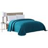 Beatrice Home Fashions Copriletto in ciniglia, pavone, king size