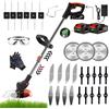 BaFra Decespugliatore A Batteria, 24v Decespugliatore Elettrico, Tagliabordi A Batteria 5 In 1testata Regolabile E Maniglia Telescopica Per Il Taglio Di Giardini, Prati E Terreni Agricoliq