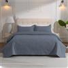 DUJUIKE Copriletto Matrimoniale, Piumone Trapunta Leggera, Coperta Da Letto Con Motivo A Girasole, Utilizzabile Come Copridivano, Lenzuolo, Adatta Per Letto E Divano (Grigio Blu, 200x220cm)