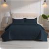 DUJUIKE Copriletto Matrimoniale, Piumone Trapunta Leggera, Coperta Da Letto Con Motivo A Girasole, Utilizzabile Come Copridivano, Lenzuolo, Adatta Per Letto E Divano (Blu Scuro, 220x240cm)