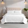 DUJUIKE Copriletto Matrimoniale, Piumone Trapunta Leggera, Coperta Da Letto Con Motivo A Girasole, Utilizzabile Come Copridivano, Lenzuolo, Adatta Per Letto E Divano (Bianco, 220x240cm)