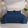 DUJUIKE Copriletto Matrimoniale, Piumone Trapunta Leggera, Coperta Da Letto Con Motivo A Girasole, Utilizzabile Come Copridivano, Lenzuolo, Adatta Per Letto E Divano (Blu Navy, 220x240cm)