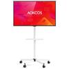 AOKCOS Supporto TV da Pavimento Inclinabile per 32-65 Pollici, Carrello Porta TV con Ruote Altezza Regolabile, Max VESA 400x400mm Capacità 40kg