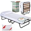 EVERGREENWEB MATERASSI & BEDS EVERGREENWEB - Brandina Pieghevole con Materasso Memory Foam 80x190 Alto 10 cm + Cuscino Gratis, Rivestimento Sfoderabile Rete Singola a Doghe Legno Ortopedica, Letto Salvaspazio SCONTI