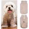 Yaopelky Felpa per cani di taglia piccola e media e gatti, maglietta a maniche lunghe, abbigliamento casual per cani, per Yorkie Chihuahua (M (3-4,5 kg), caffè a tinta unita)