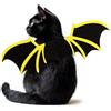 FUTERLY Ali Pipistrello Gatto, Halloween Costume Pipistrello Gatto, Ali da Pipistrello per Gatti Cucciolo per la Decorazione Della Festa di Halloween, Ali per Gattos Costume Halloweens Gattos,Giallo