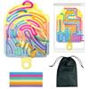 Afufu Sensorik Activity Board Doppia Faccia con 12 Fili Sensoriali e Borsa, Fidget Toys Giochi da Viaggio Gioco Sensoriali Autismo, Giocattolo Antistress per Bambini 3+ & Adulti