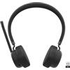 Lenovo Cuffie VoIP wireless con microfono (Certificate Microsoft Teams) collegamento Bluetooth con doppia connessione (+ dongle USB-A), fino a 60 ore di utilizzo ricarica con cavo Type-C