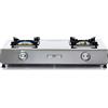 NJ The right choice NJ NGB-200 Fornello a Gas Portatile 2 Fuochi Inox per Campeggio